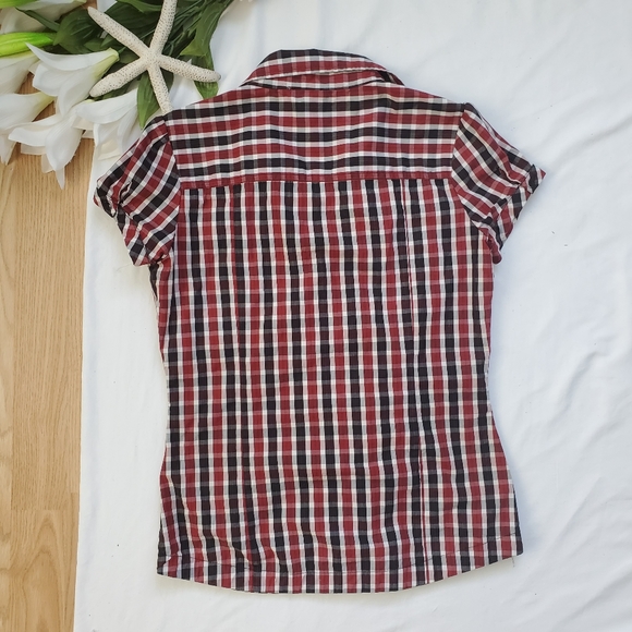 SOLD Scullers Western Plaid Polo Shirt - Picture 4 of 8